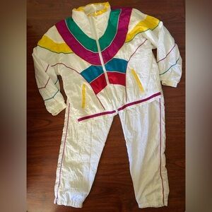 Vintage 80s 90s EVR Nylon Track Suit Genuine Original Sz XL